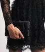 Lace Bow-Detail Mini Dress