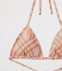 Burberry Pink Halterneck Check Bikini Top
