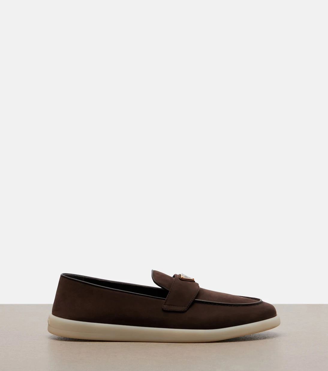 Prada - Suede penny loafers
