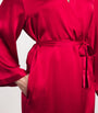Marjolaine Red Silk Longline Tracy Robe