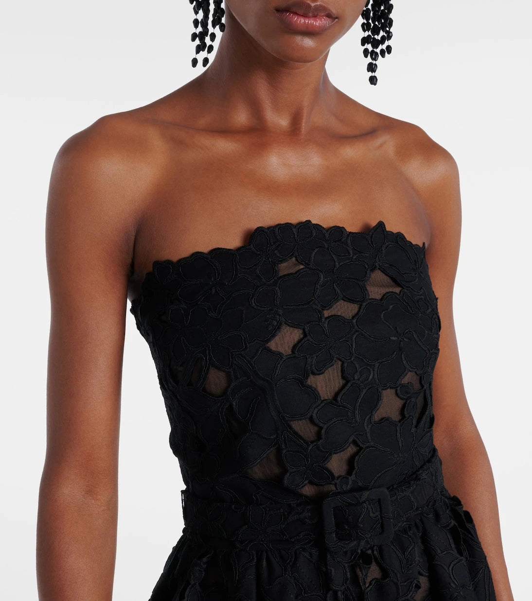 Oscar de la Renta - Lace bustier dress