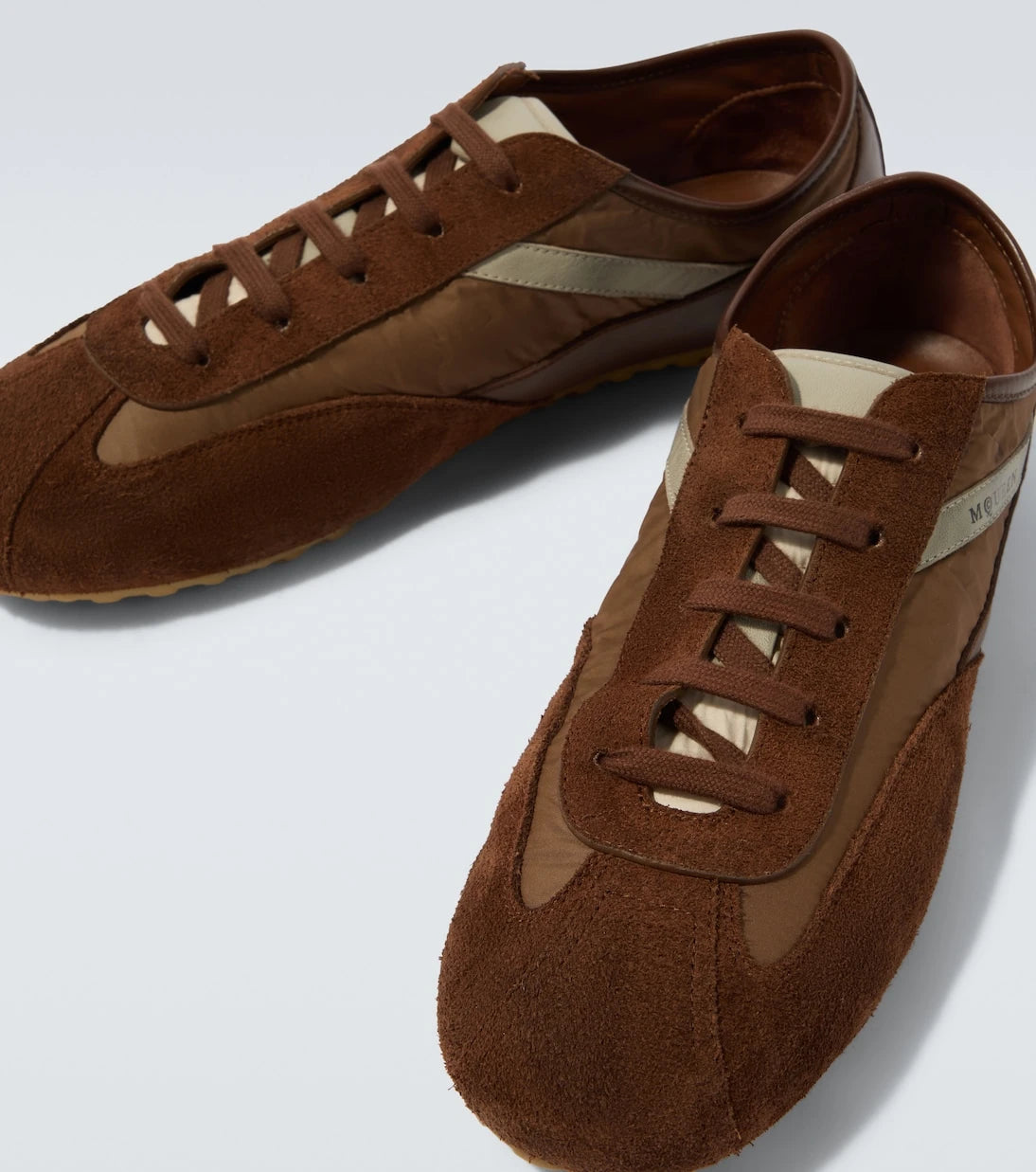 McQueen - Suede-trimmed sneakers