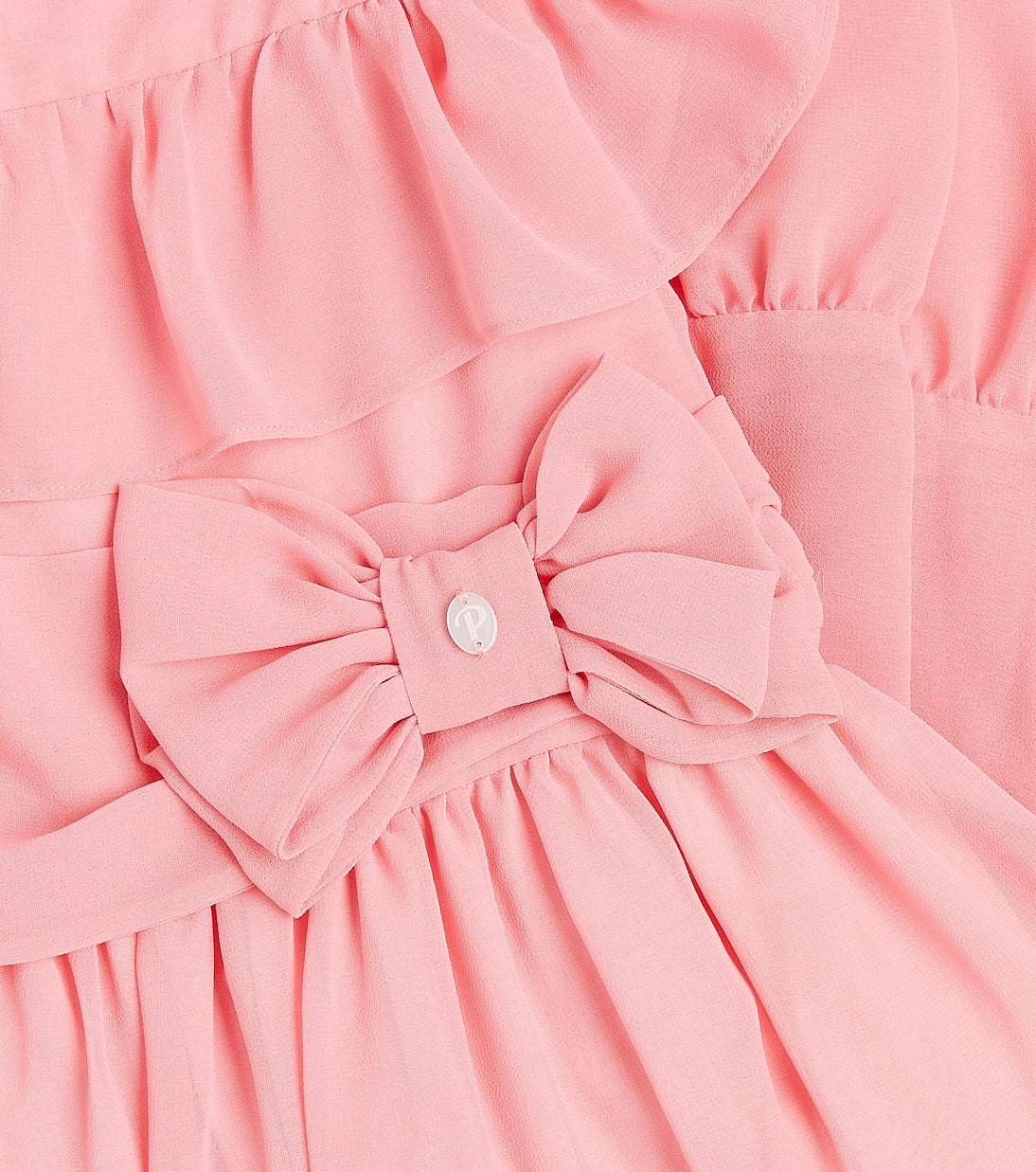 Patachou - Bow-detail tiered chiffon dress