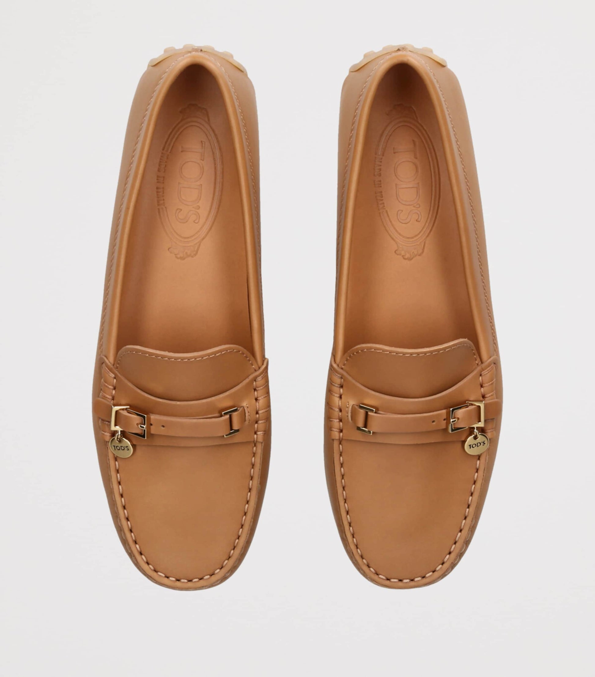 Tod's Beige Leather City Gommino Driving Shoes