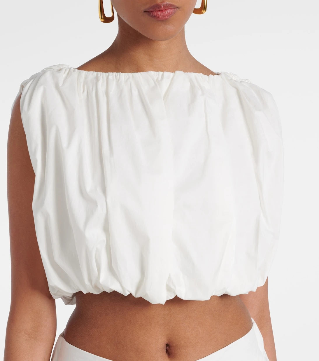 Adriana Degreas - Inamorata cotton-blend crop top