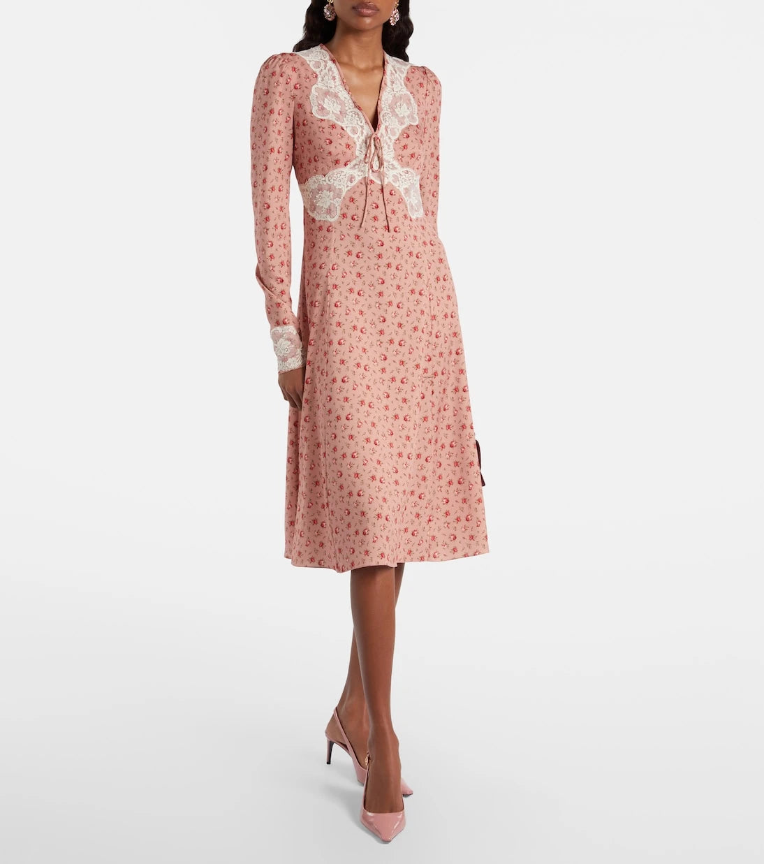 Dolce&Gabbana - Floral silk-blend midi dress