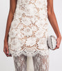 Self-Portrait White Lace Bow-Detail Mini Dress