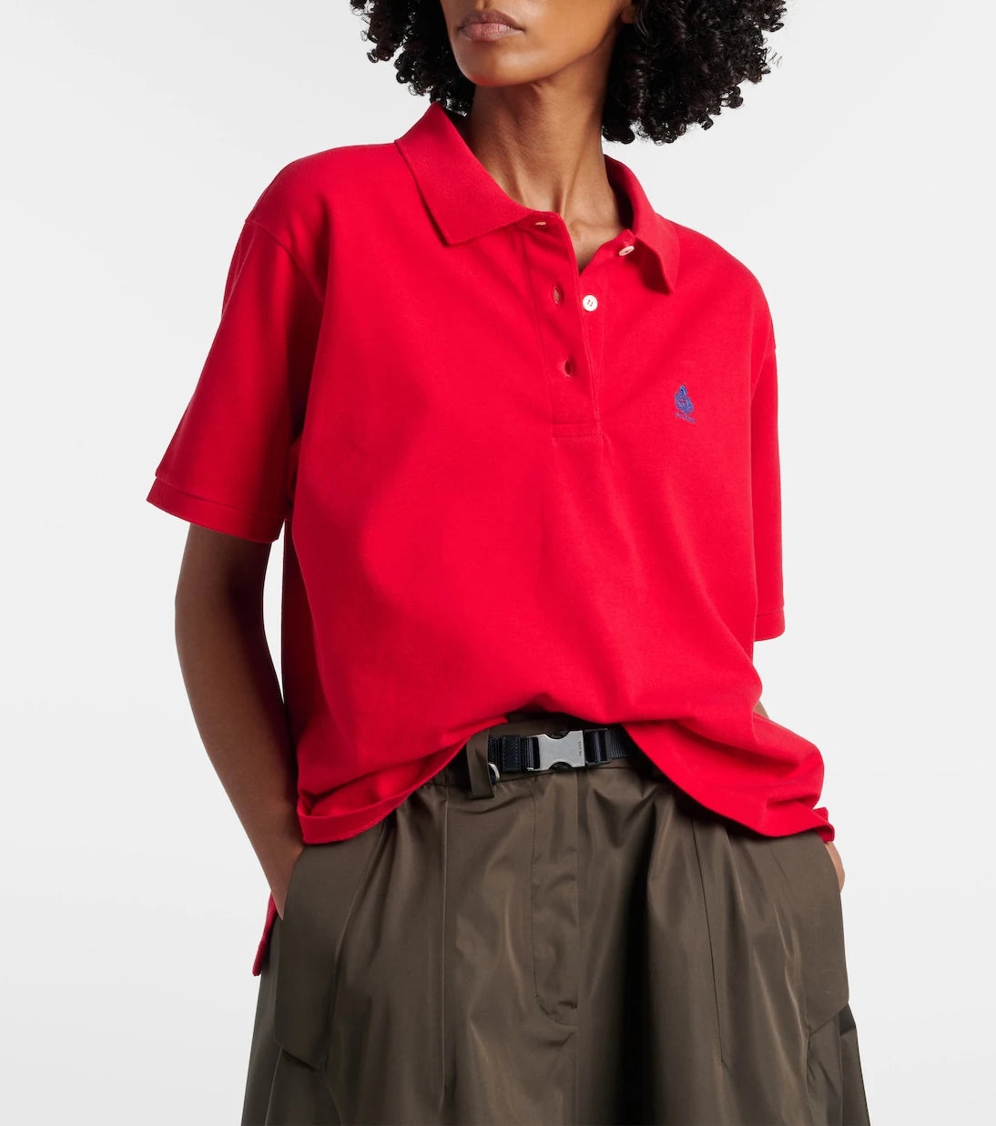 Prada - Logo cotton piqué polo shirt