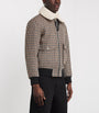 Mackage Grey Wool-Blend Houndstooth Rhett-HT Bomber Jacket