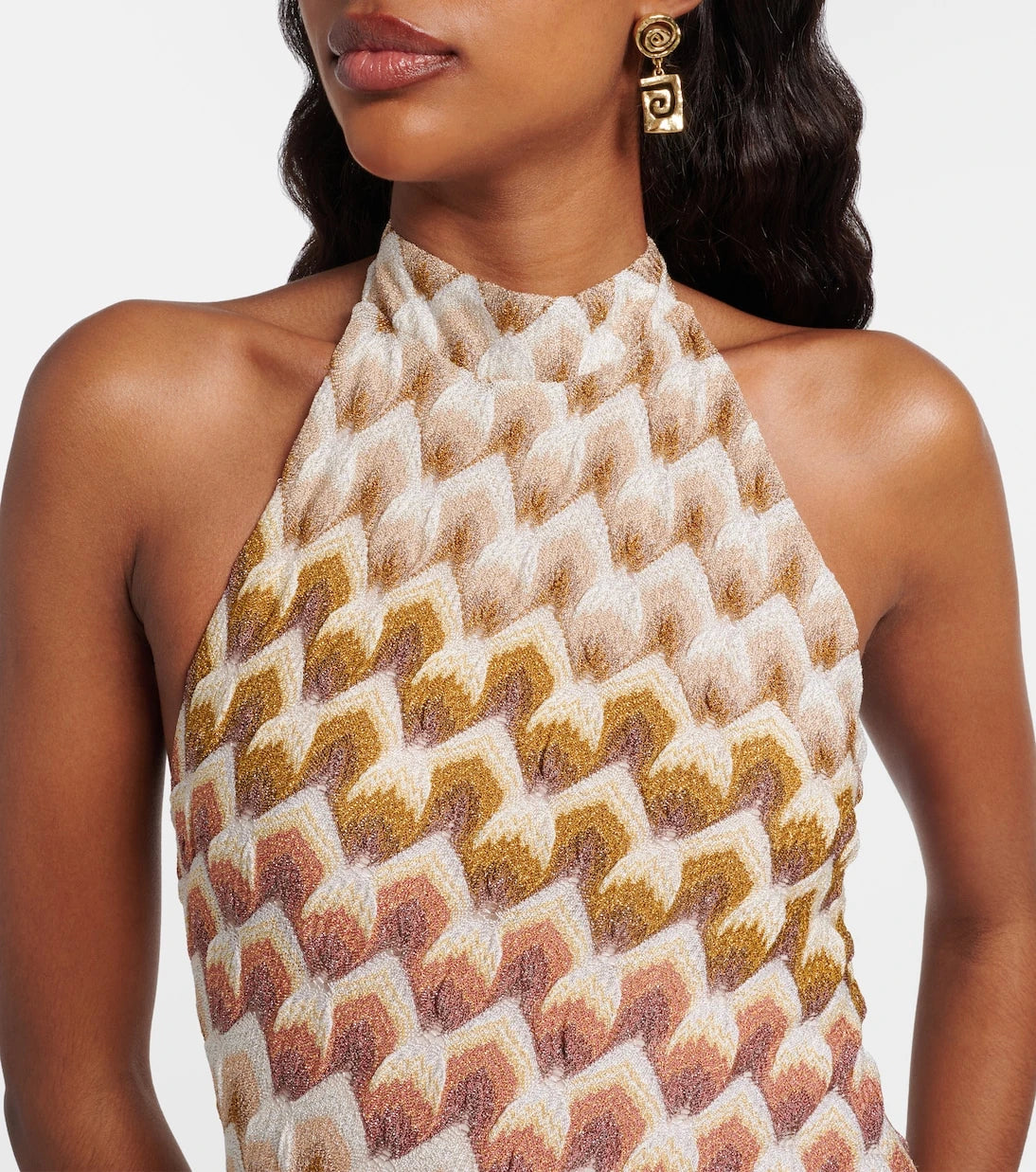 Missoni - Halterneck lamé gown