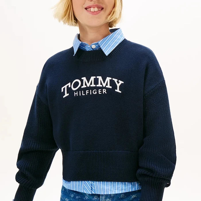 Детски памучен пуловер Tommy Hilfiger