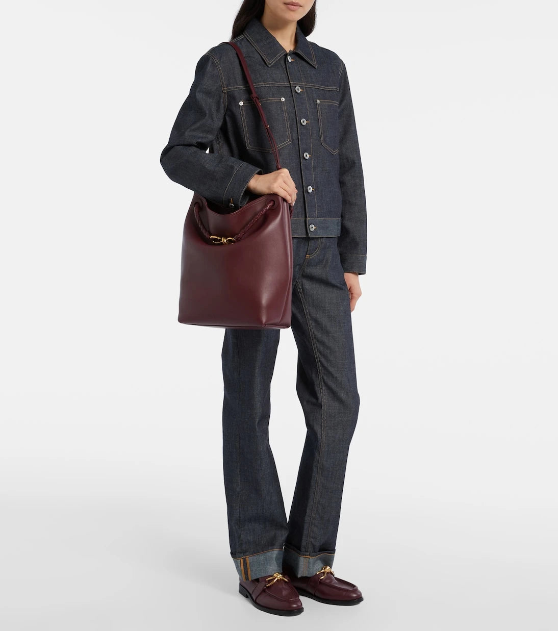 Bottega Veneta - Andiamo Small leather bucket bag