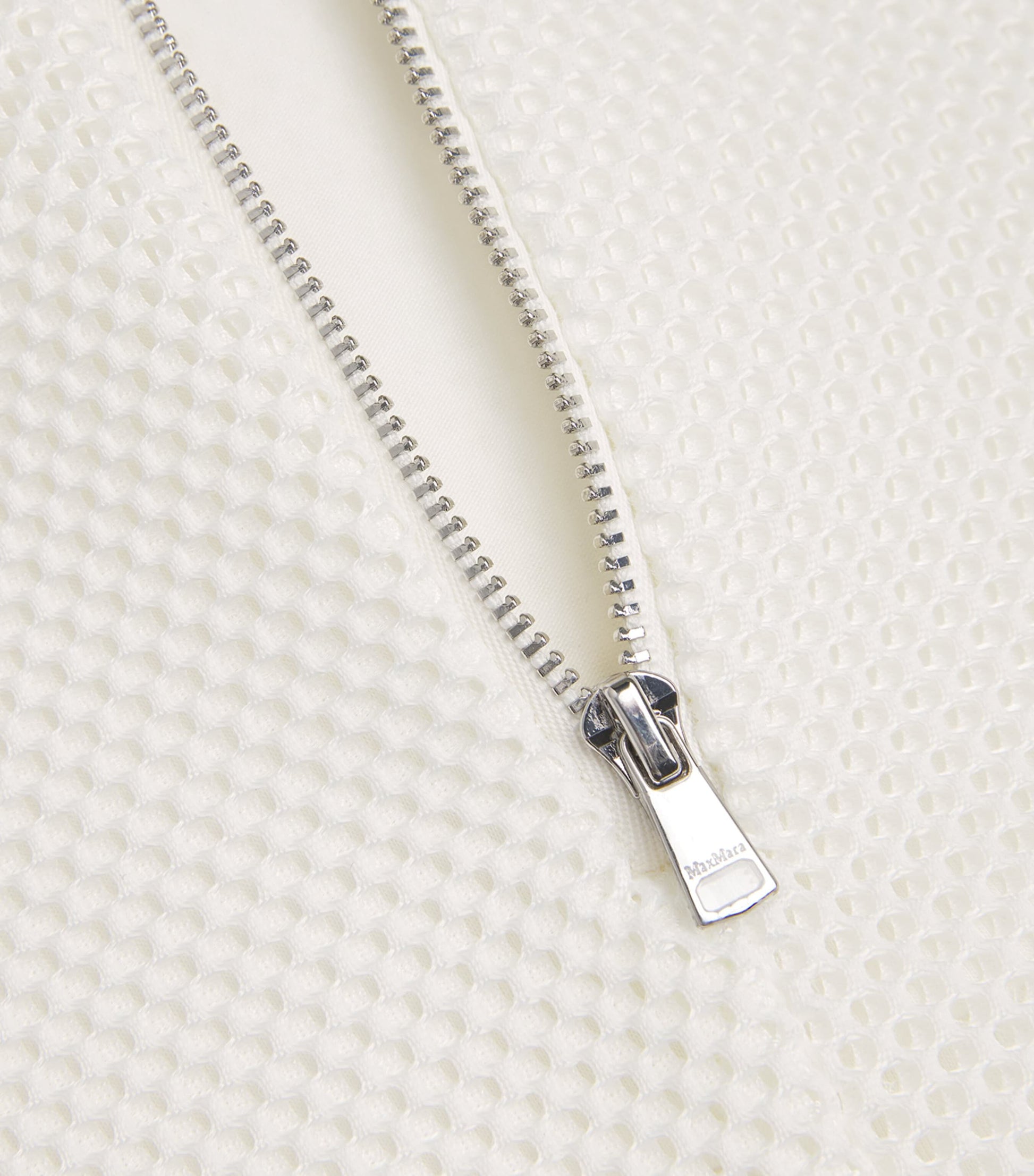 Max Mara White Mesh Jersey Mini Dress