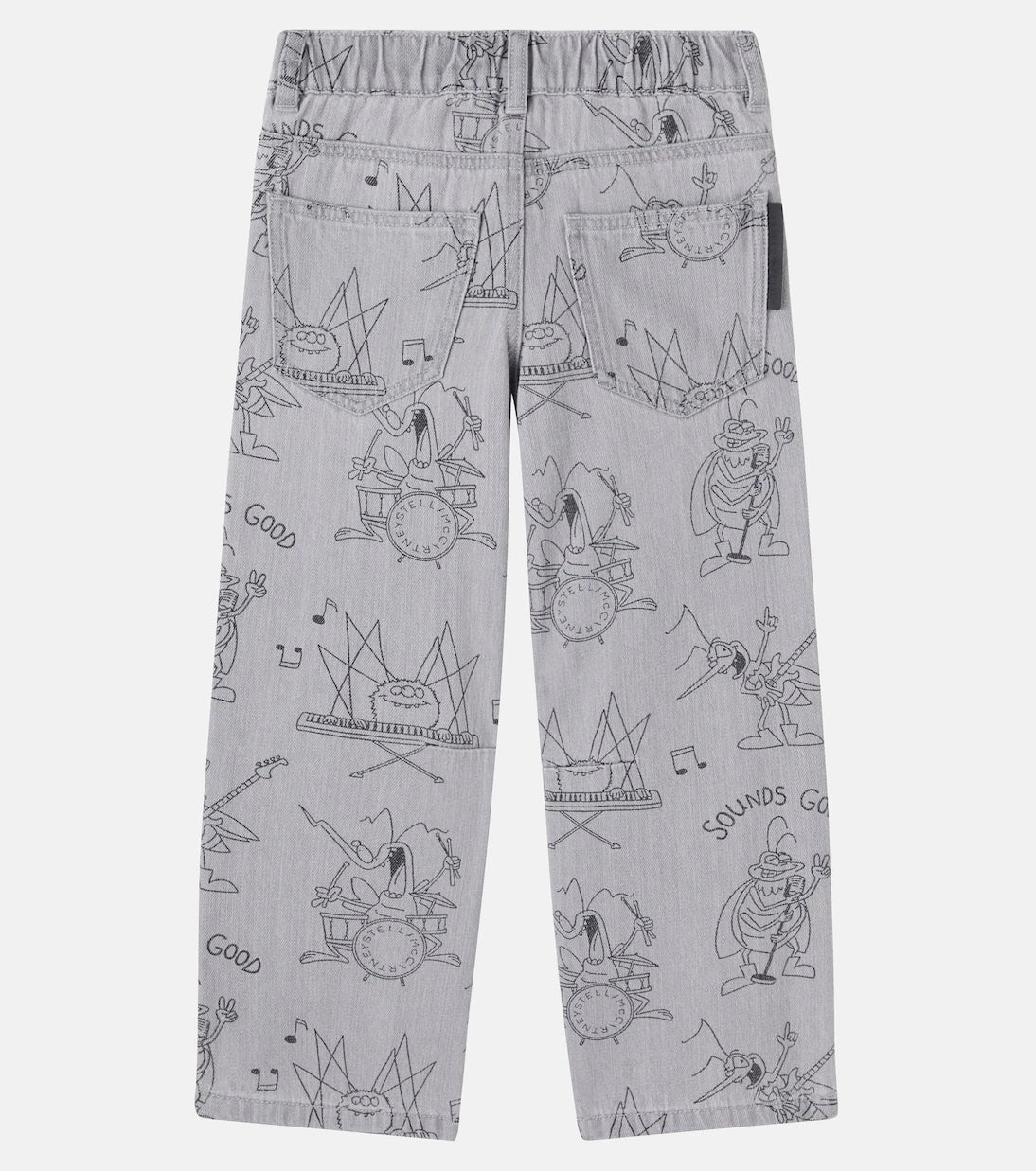 Stella McCartney Kids - جينز مطبوع بقصة أرجل واسعة