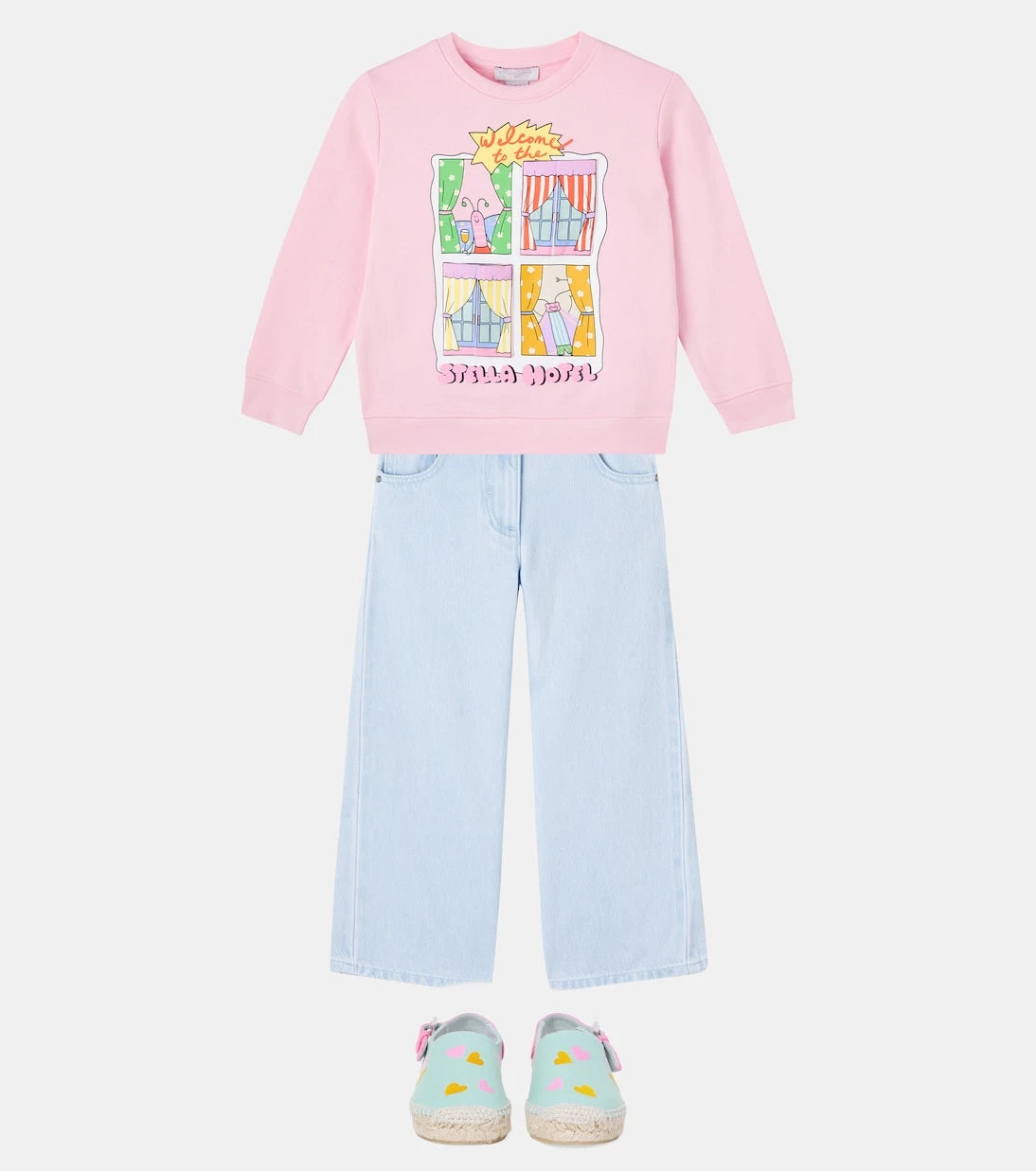 Stella McCartney Kids - سويت شيرت من قطن الجيرسيه المطبوع