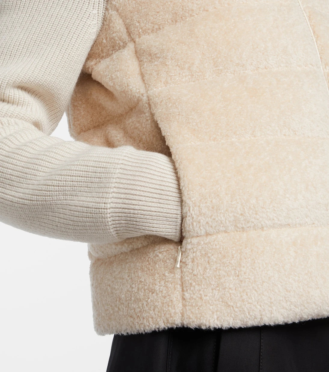 Moncler - Kuş tüyü panelli peluş hırka