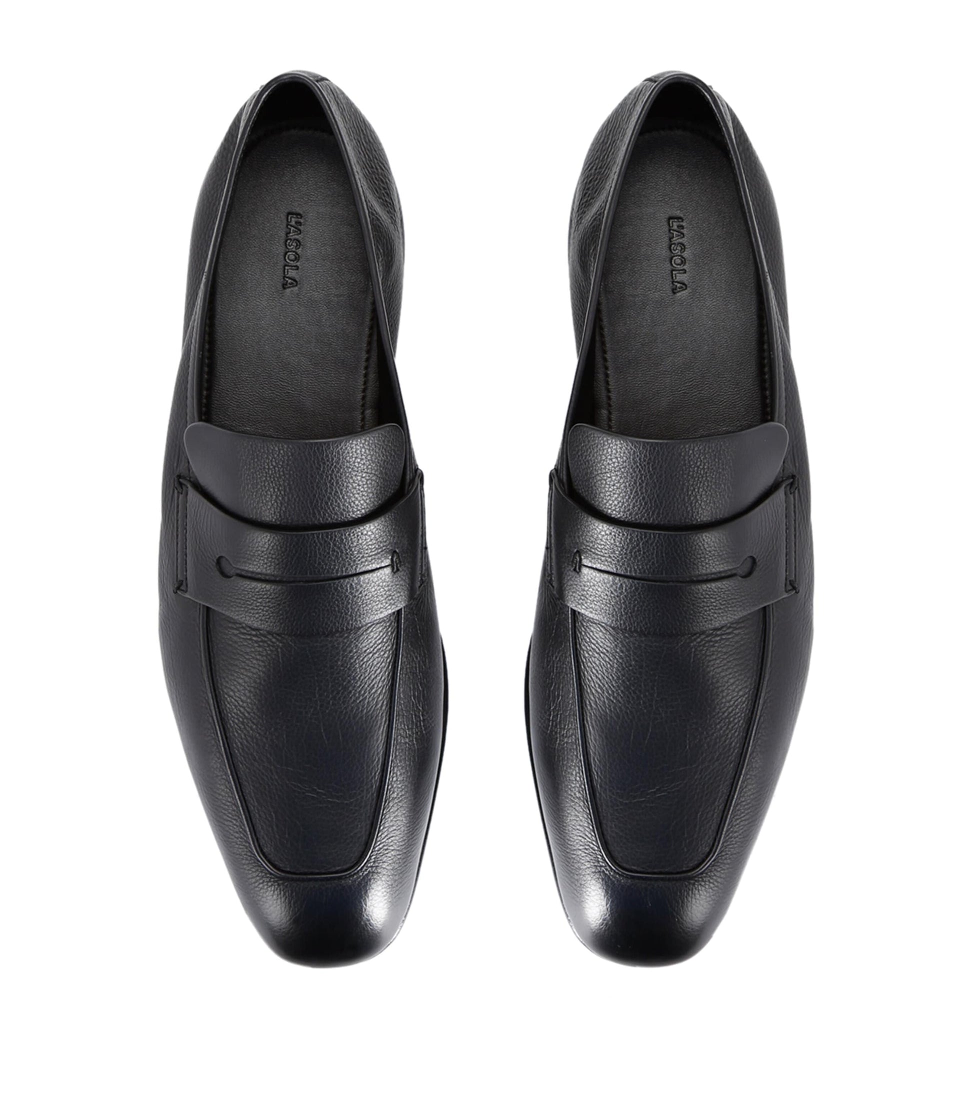 Zegna Leather-Cashmere L'Asola SECONDSKIN Loafers