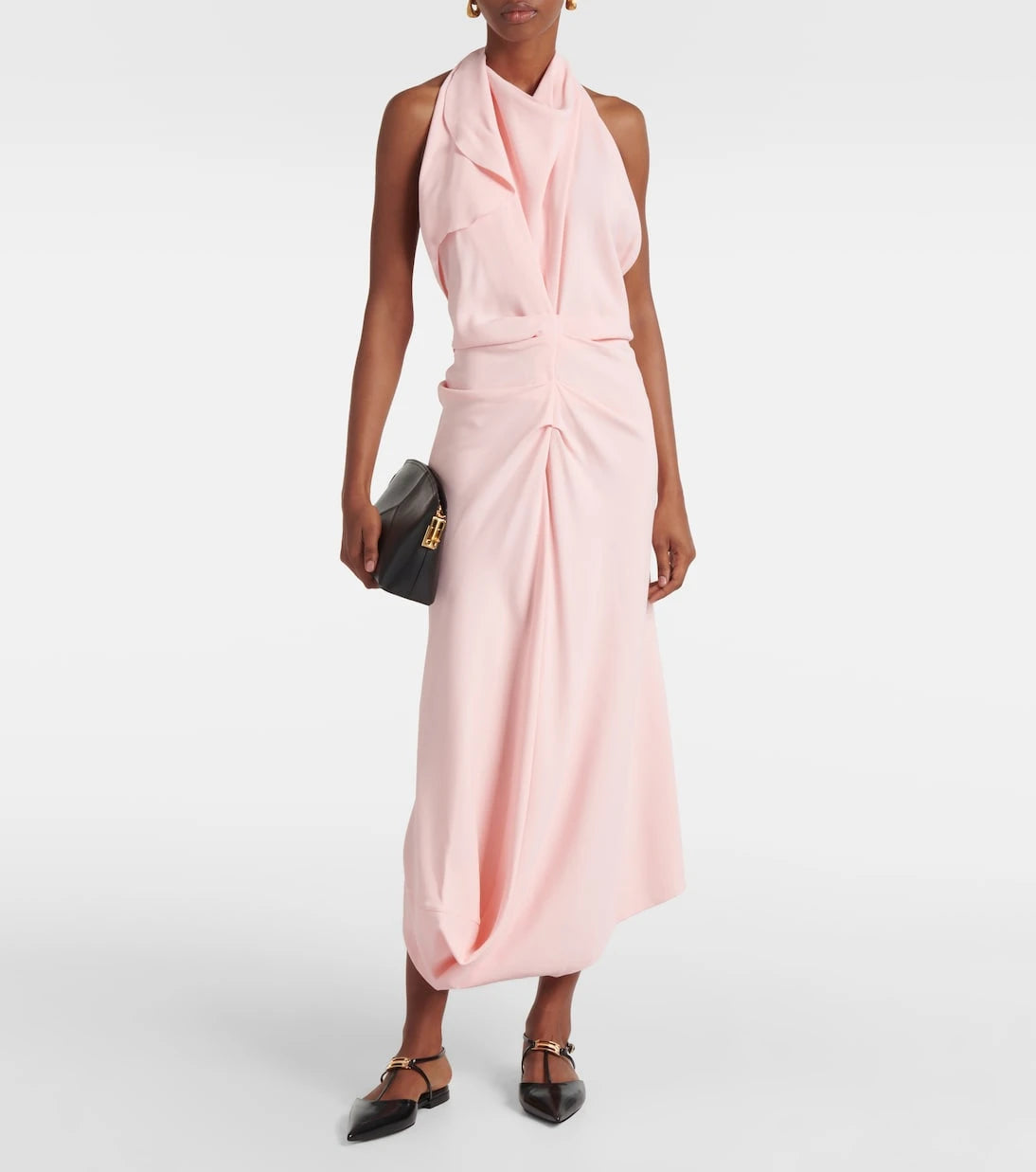 Victoria Beckham - Draped crêpe midi dress