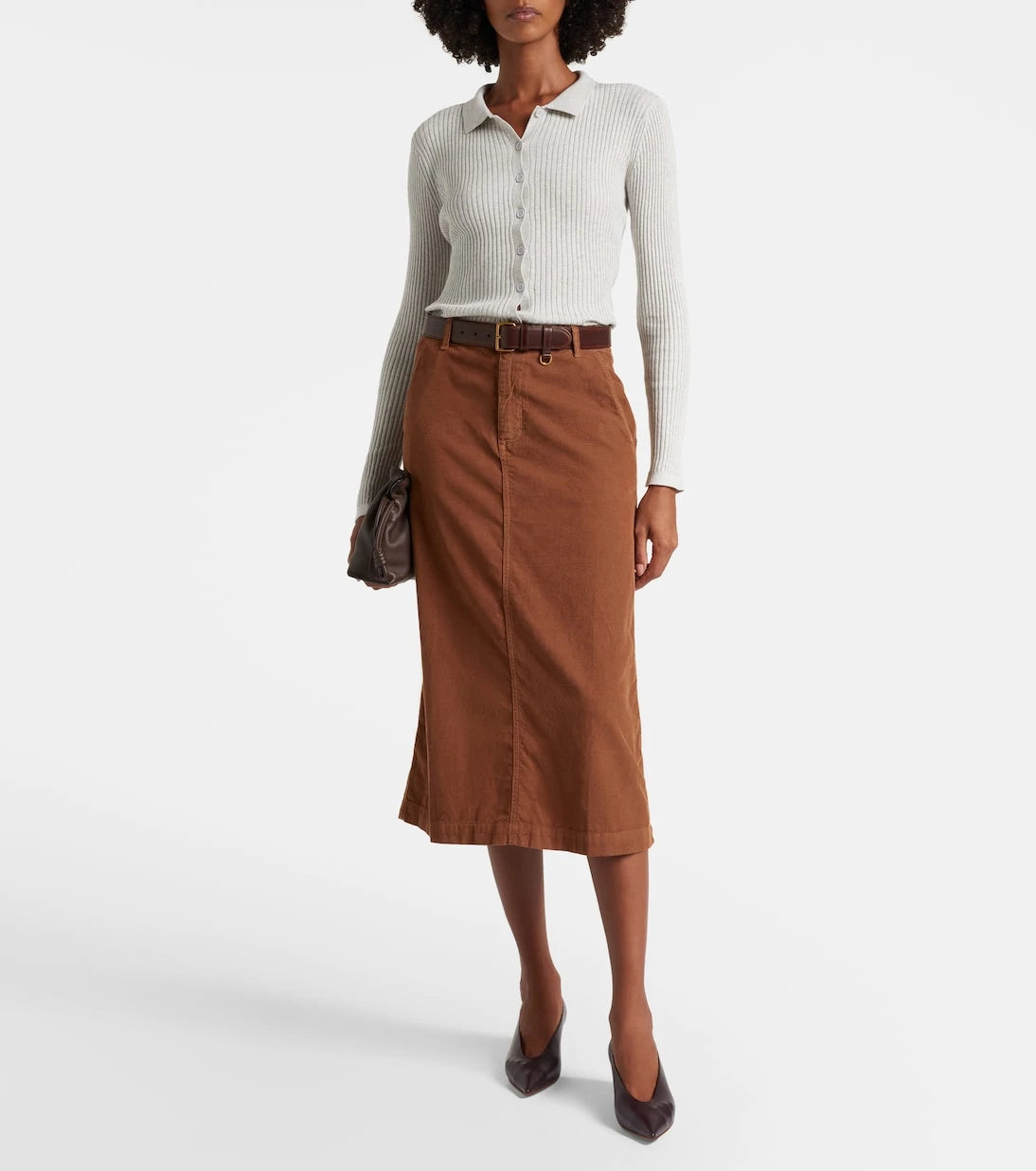 Velvet - Fia cotton midi skirt