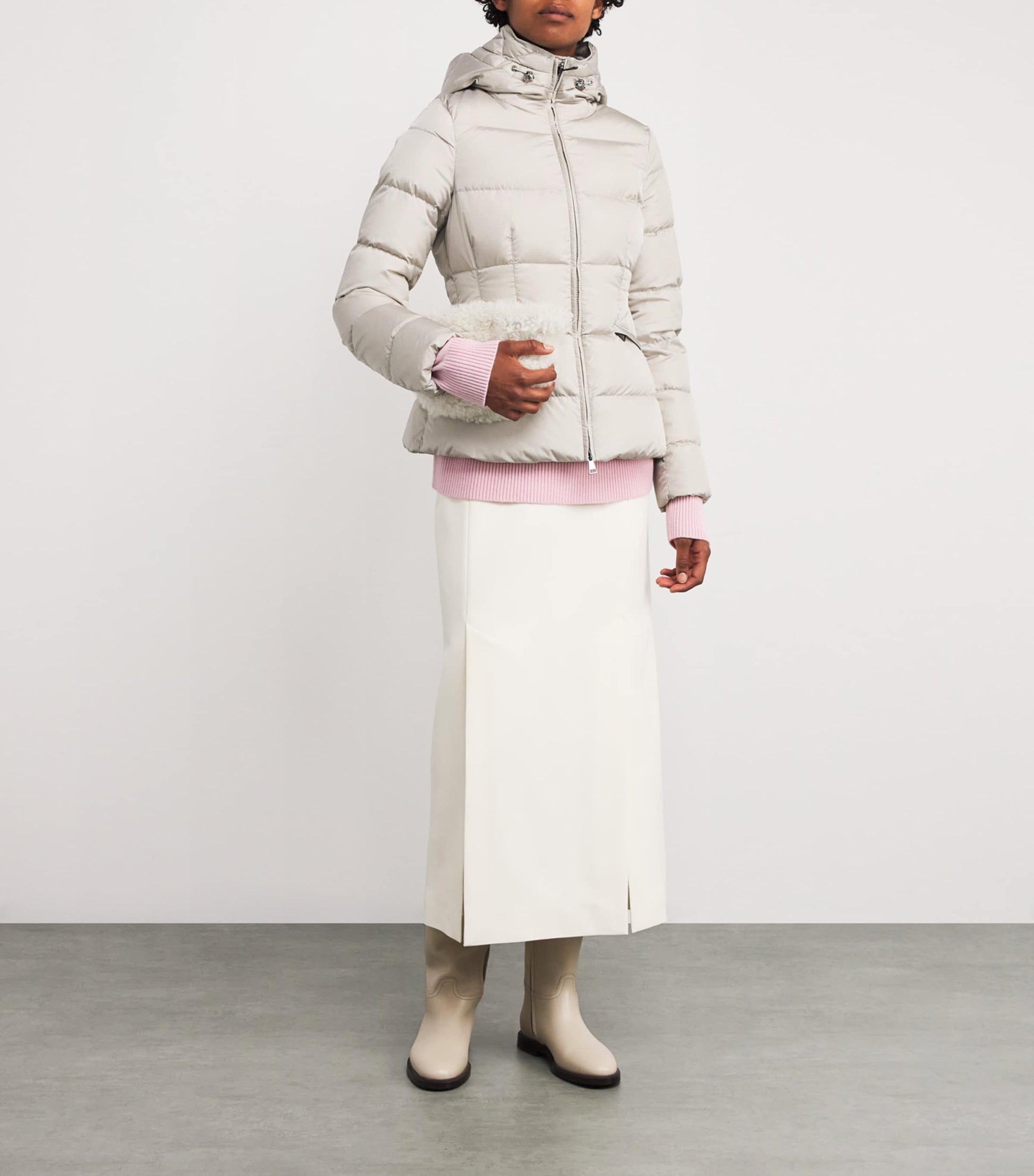 Moncler Beige Down Avoce Puffer Jacket