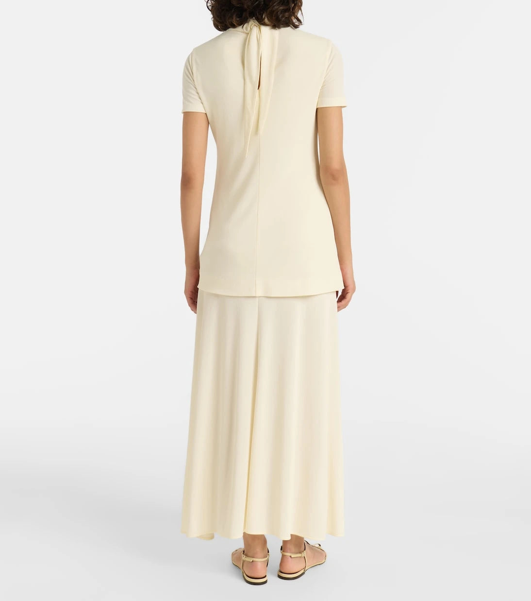 Jil Sander - Layered crêpe maxi dress