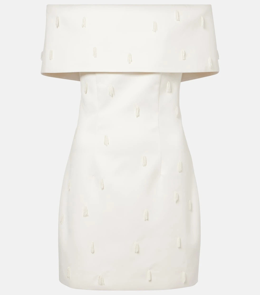 Rotate - Beaded off-shoulder satin minidress