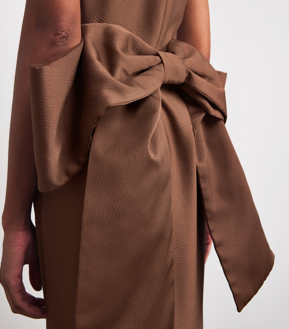 Brown Charmeuse Bow Gown