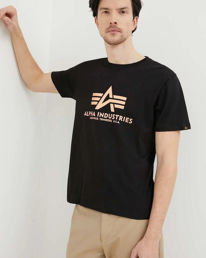 Alpha Industries Basic T-Shirt Foil Print Pamuklu Tişört