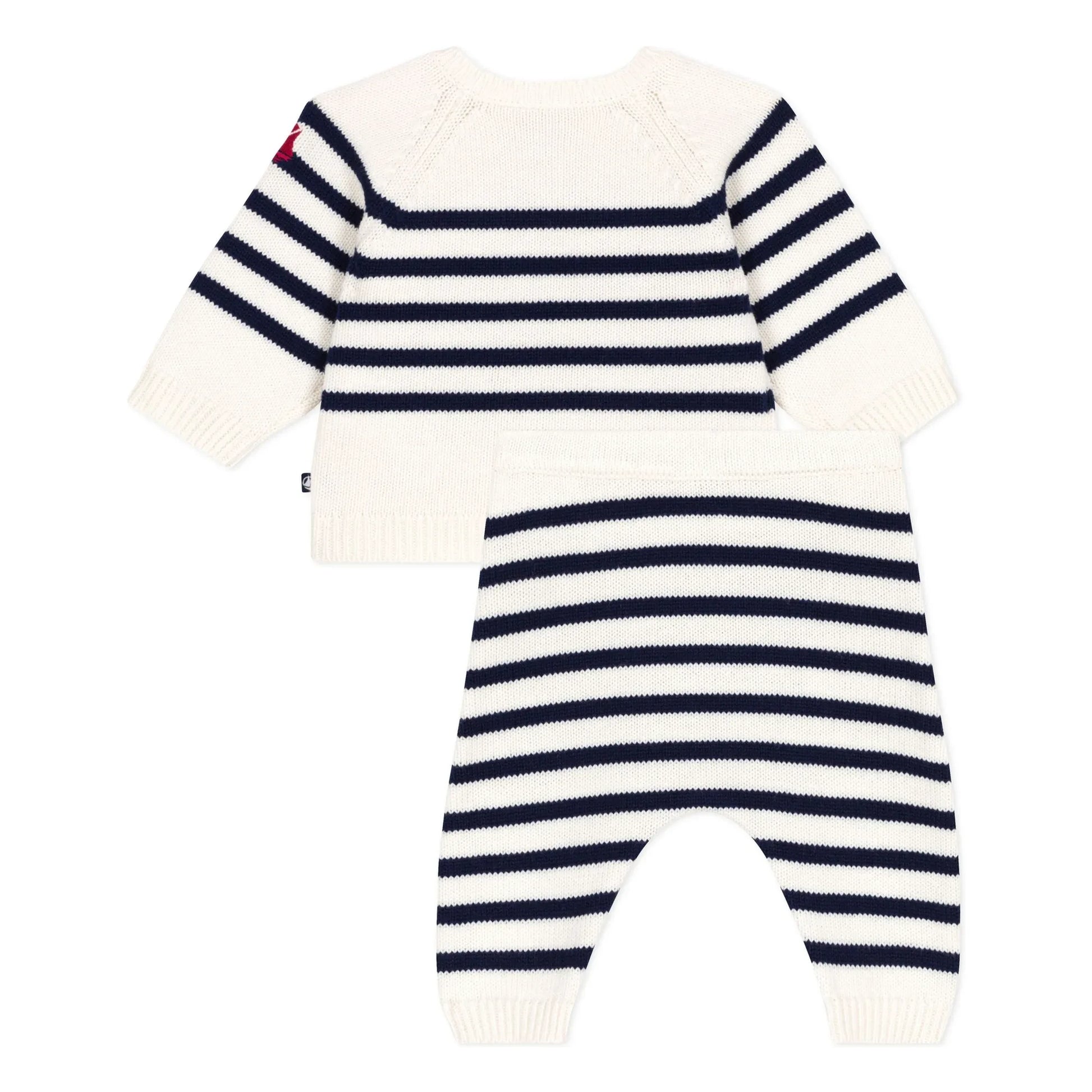 Petit Bateau - Wool Sailor Sweater and Pants Set | Ecru