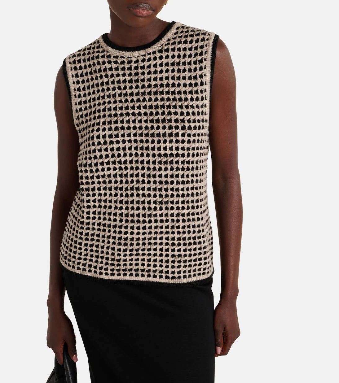 'S Max Mara - Fleres patterned cotton sweater vest