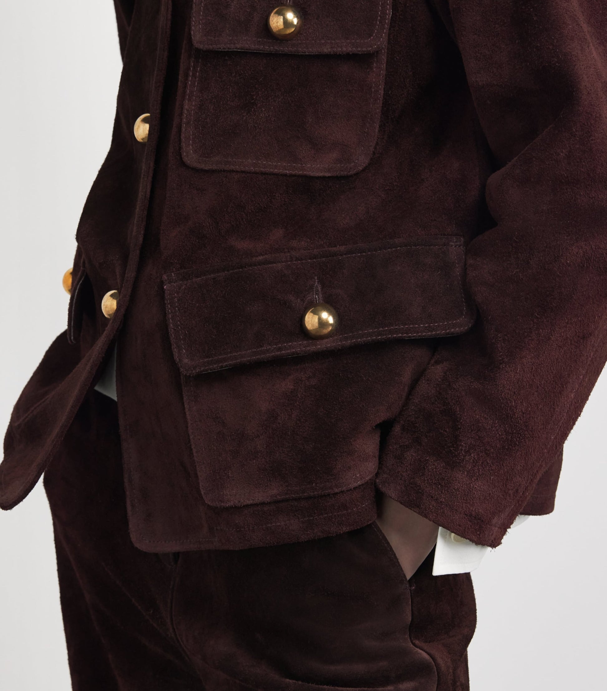 Arma Burgundy Suede Rosia Jacket
