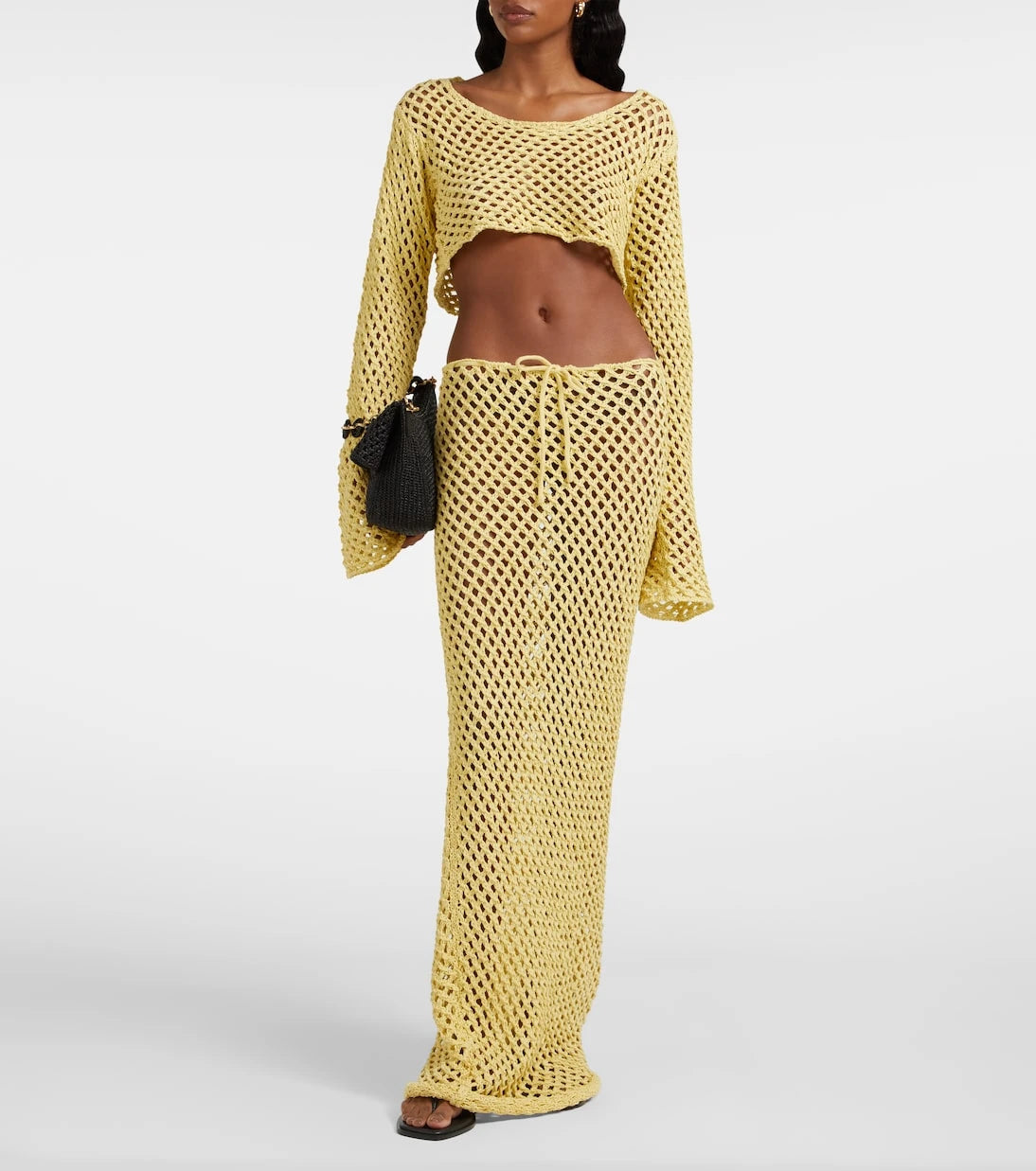 Bananhot - Magen crochet cotton-blend crop top