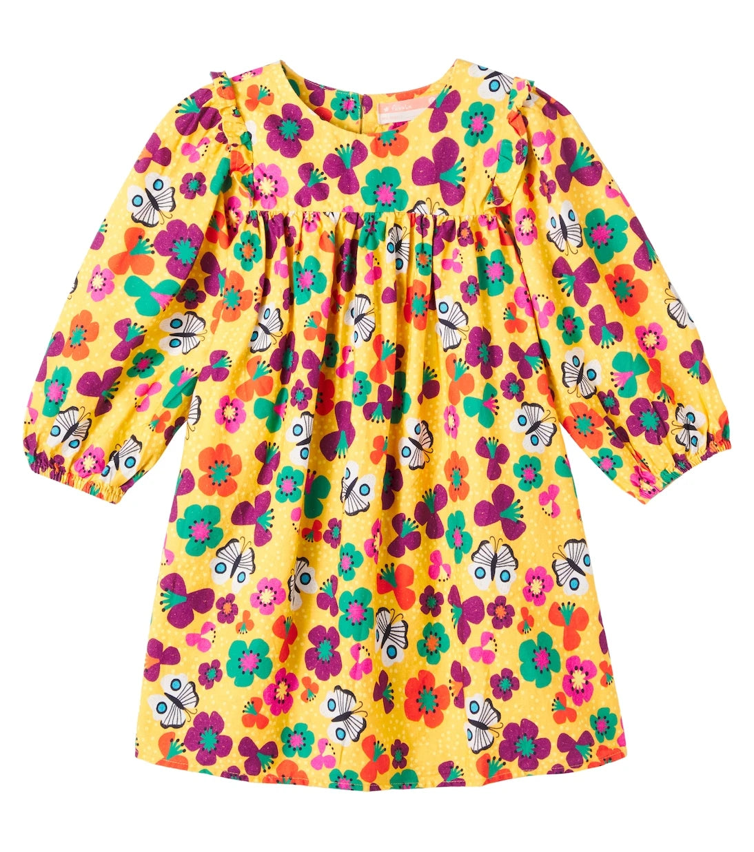 Fábula - Printed ruffle-trimmed cotton dress
