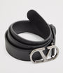 Valentino Garavani Leather VLogo Signature Belt