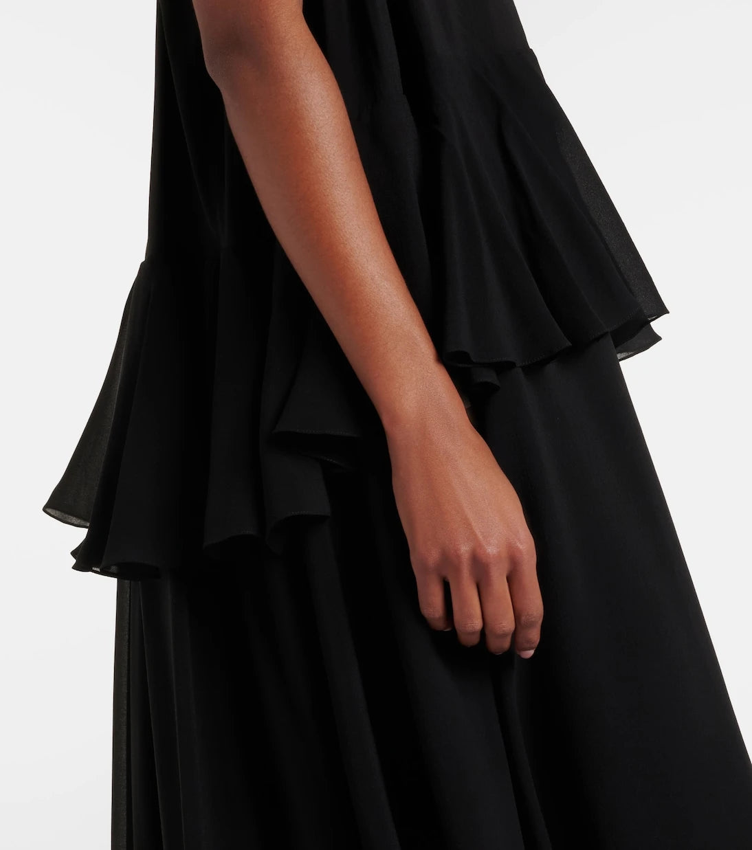 Chloé - Embellished open-back silk georgette maxi dress