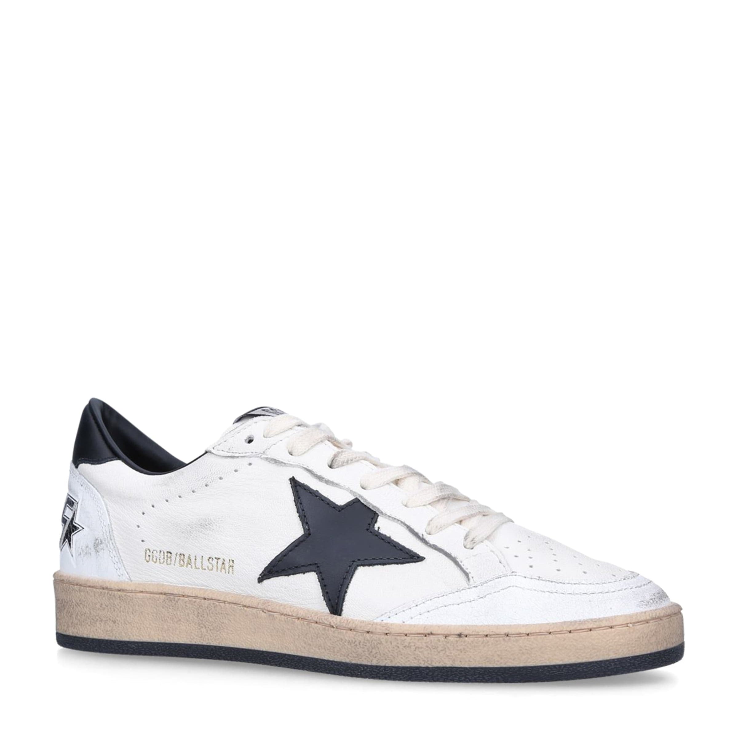 White Leather Ball Star Sneakers