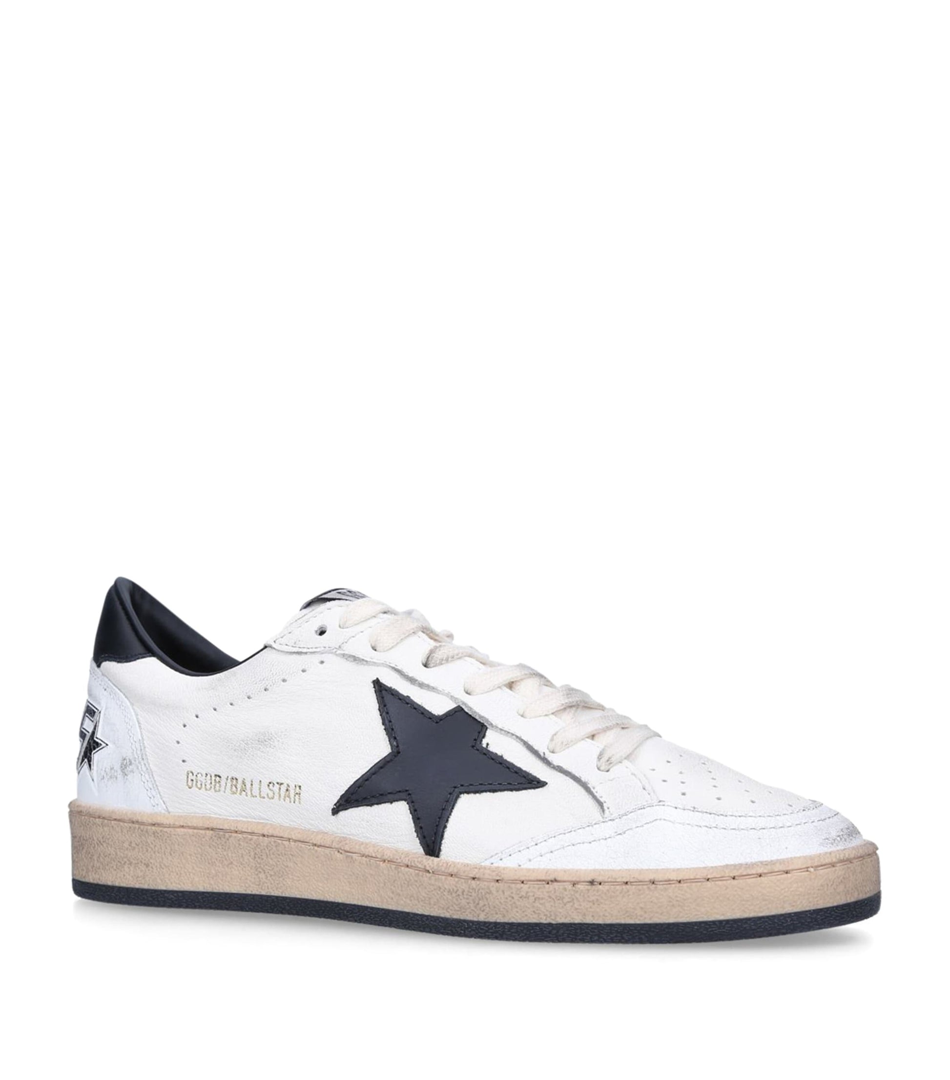 White Leather Ball Star Sneakers