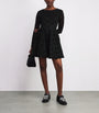 Maje Black Velvet-Lace Mini Dress