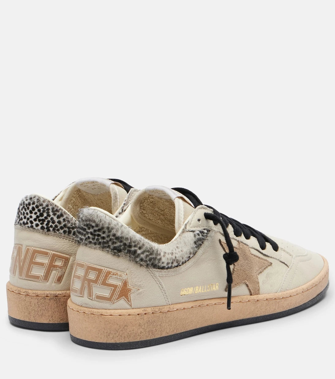 Golden Goose - Ball Star leopard-print leather sneakers