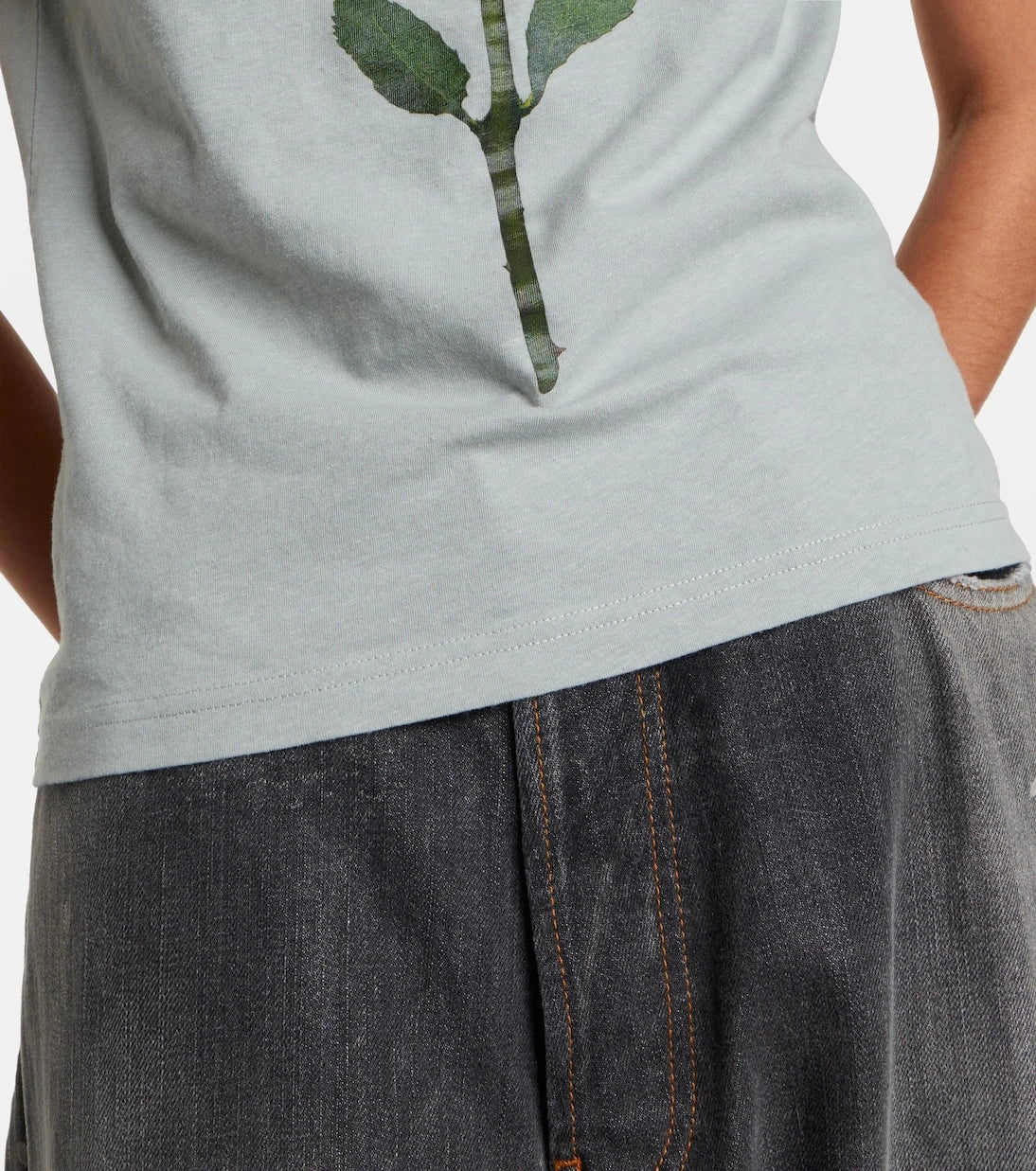 Acne Studios - Printed cotton-blend T-shirt