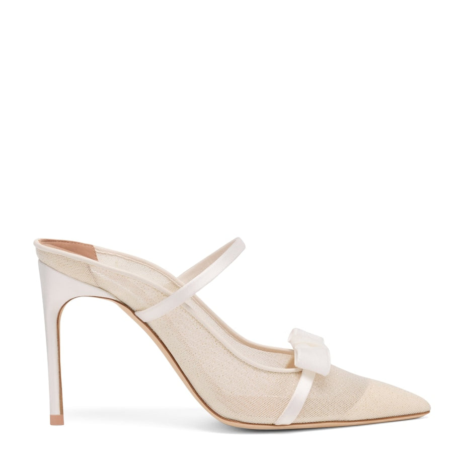 Glitter Mesh Aurora Heeled Mules 90