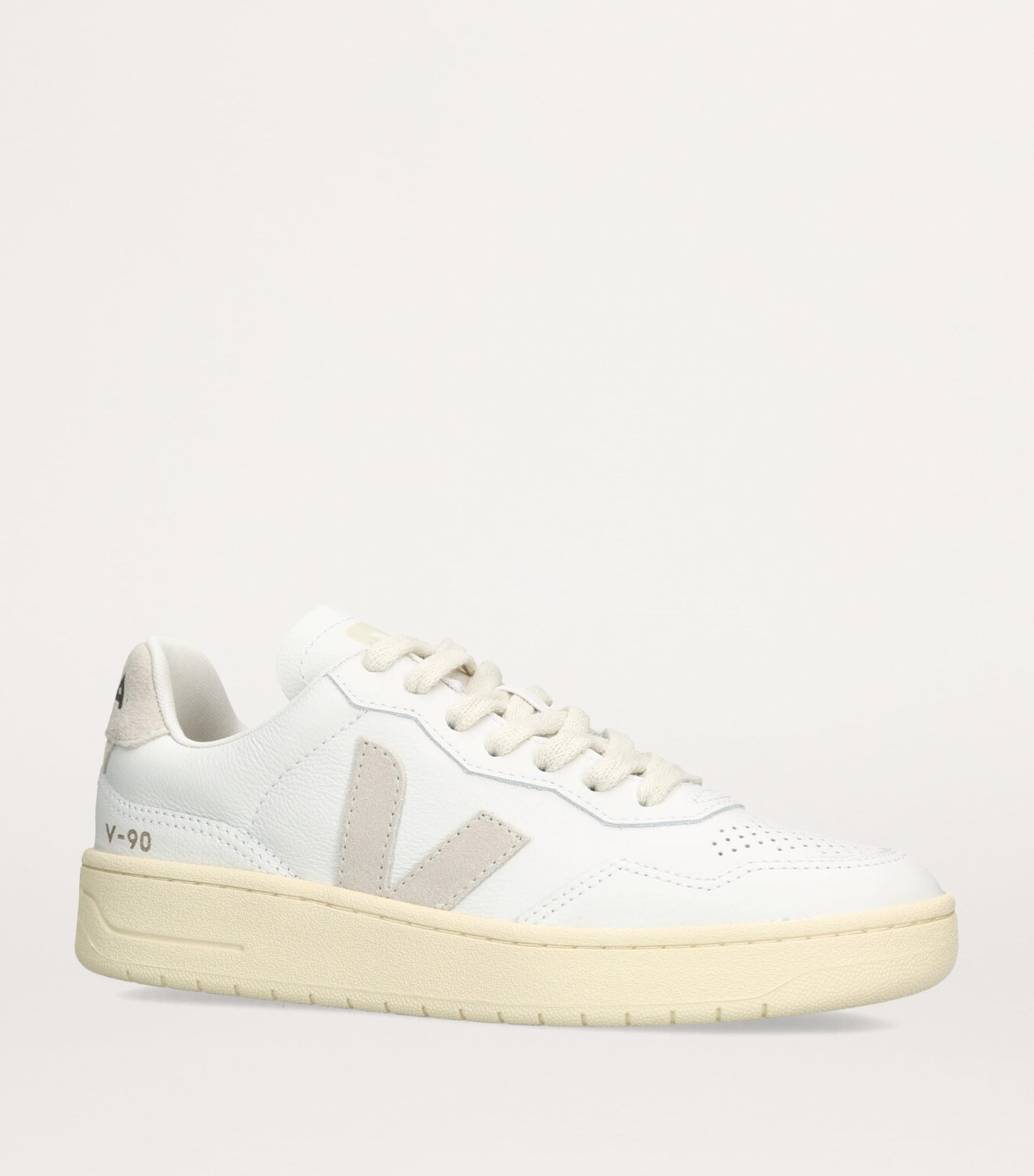 Veja White Leather V-90 Sneakers