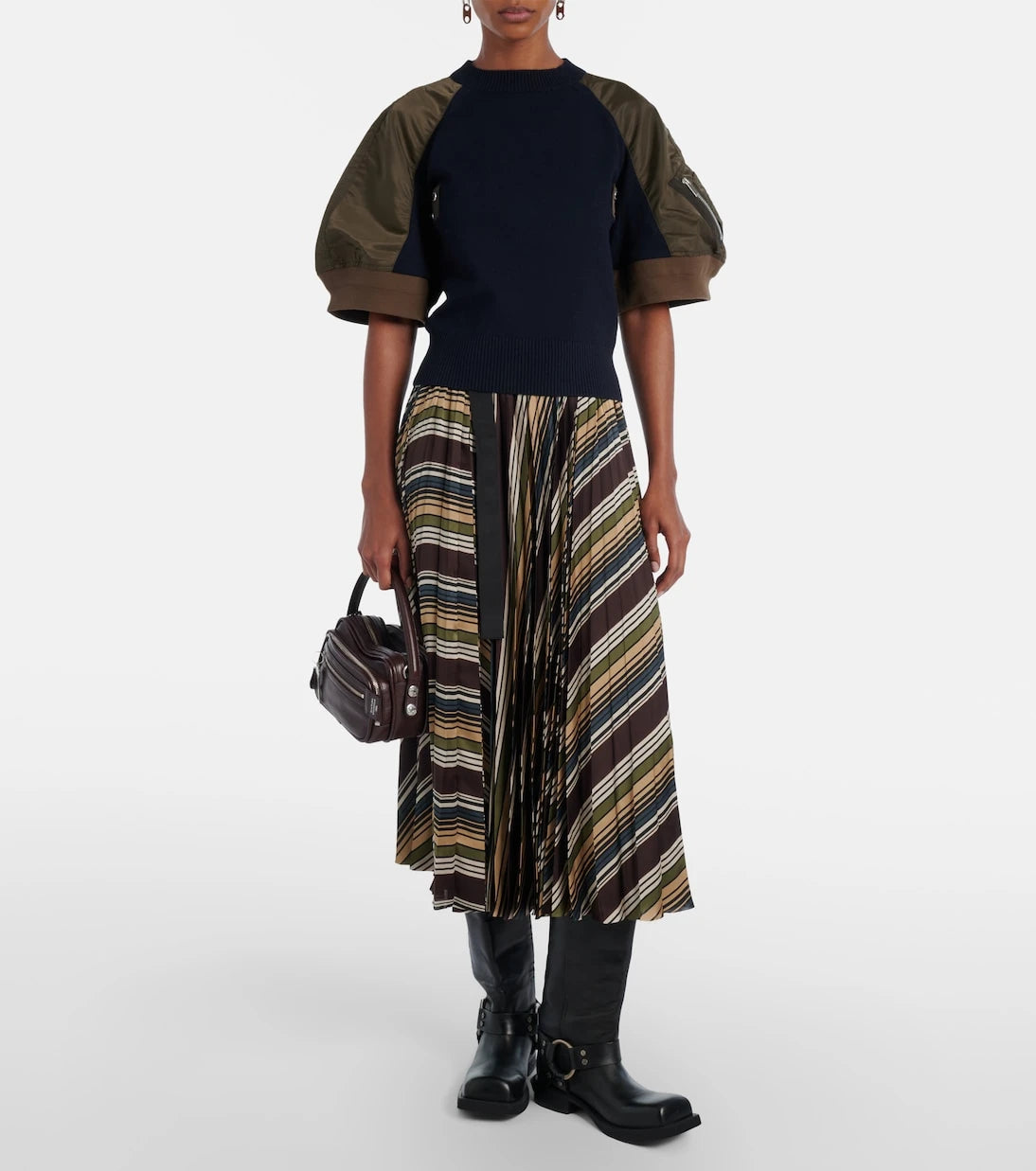 Sacai - Paneled top