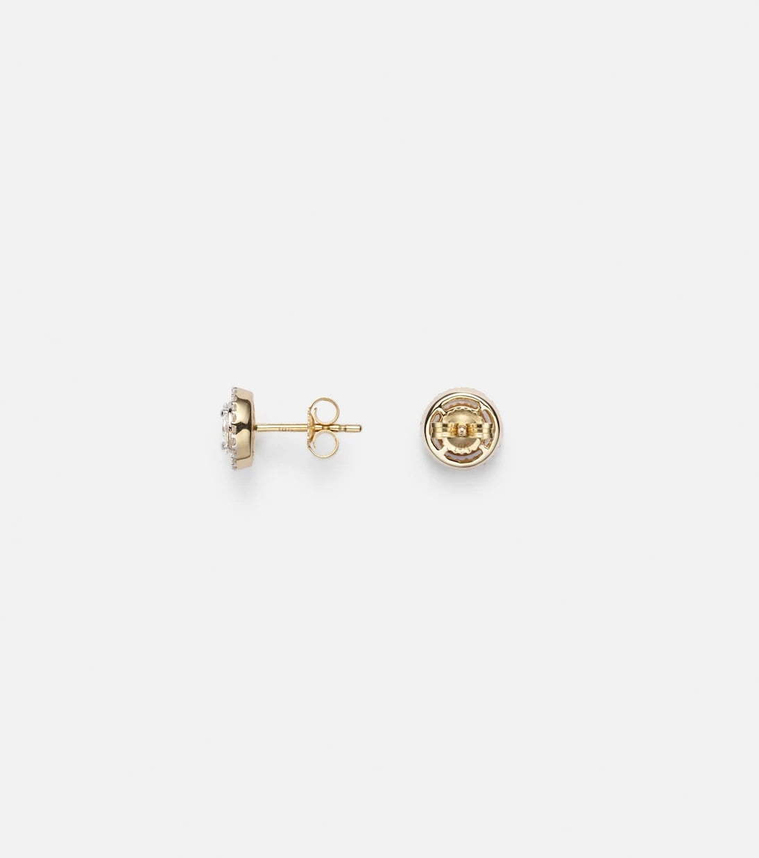 Stone and Strand - 10kt gold earrings with diamonds