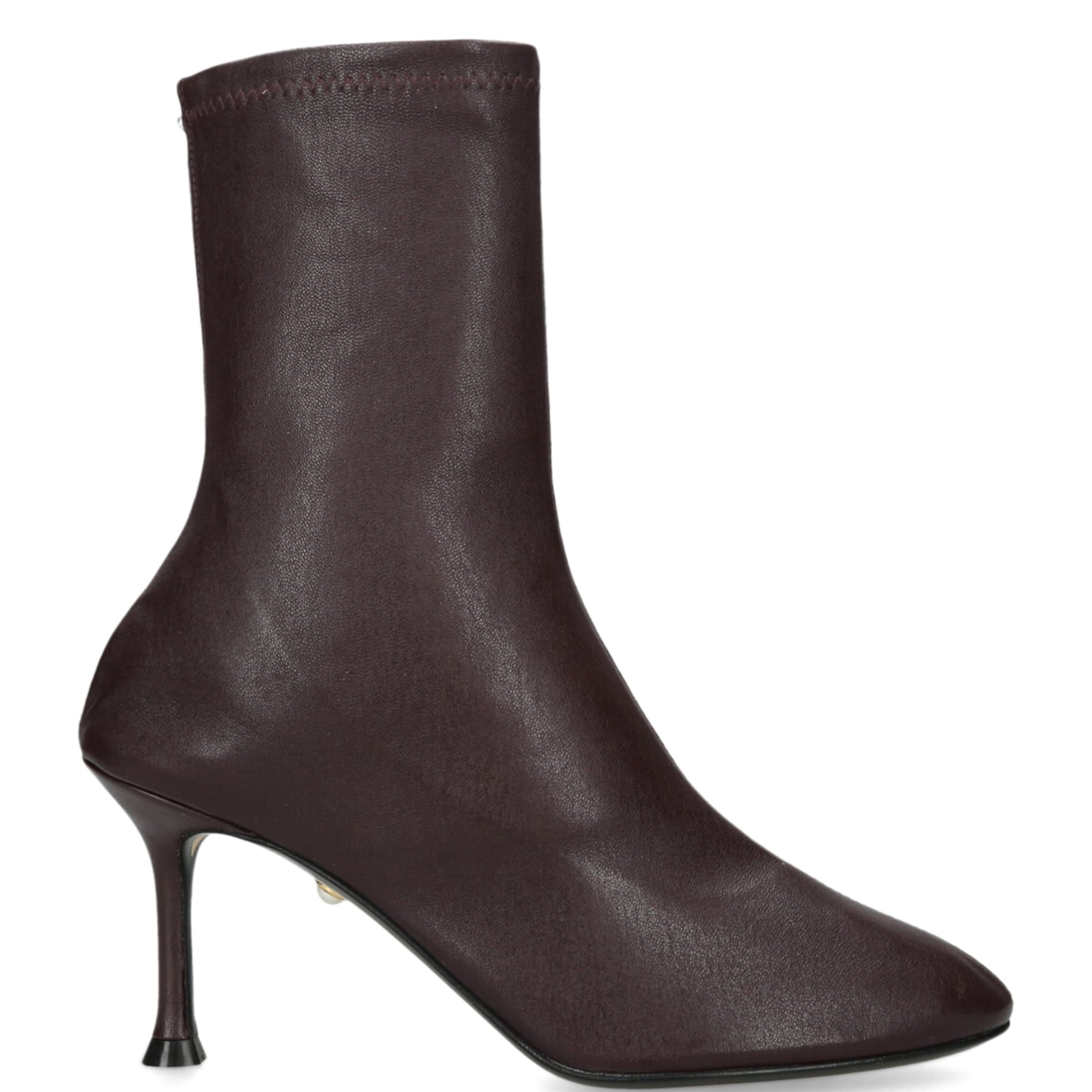 Burgundy Leather Etienne Ankle Boots 75