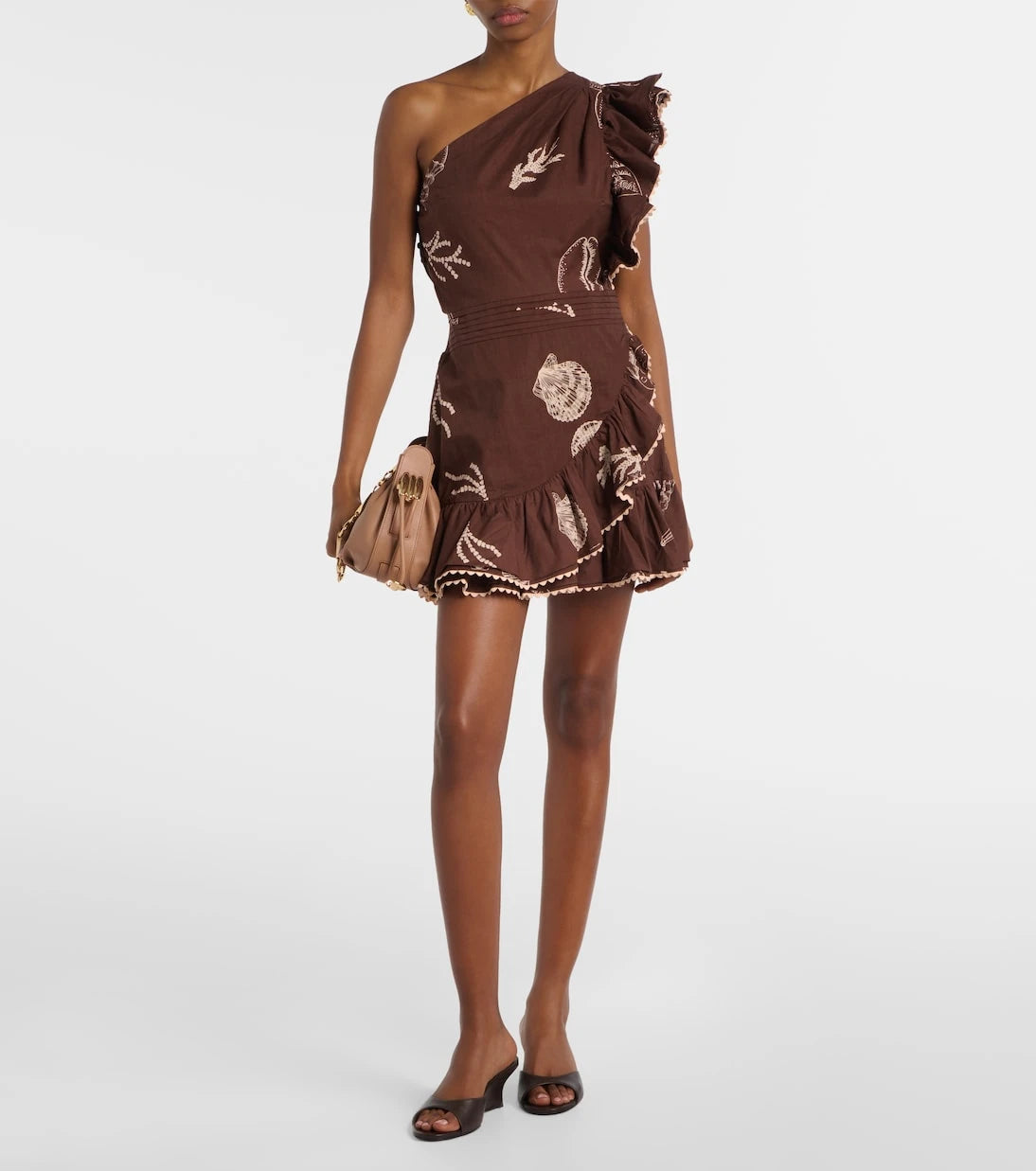 Poupette St Barth - Corinne one-shoulder cotton minidress
