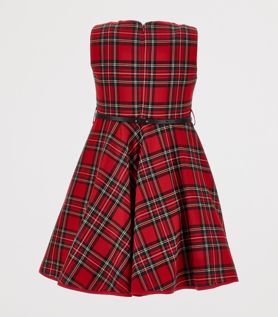 Monnalisa Multi Tartan Belted Dress (2-12 Years)