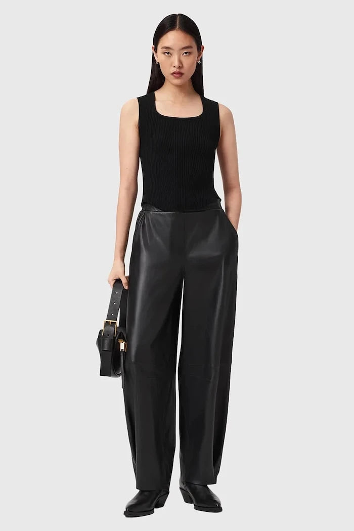 Кожен панталон AllSaints ETTA