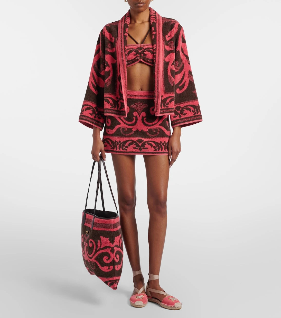 Valentino Garavani - VLogo N/S Medium terry tote bag