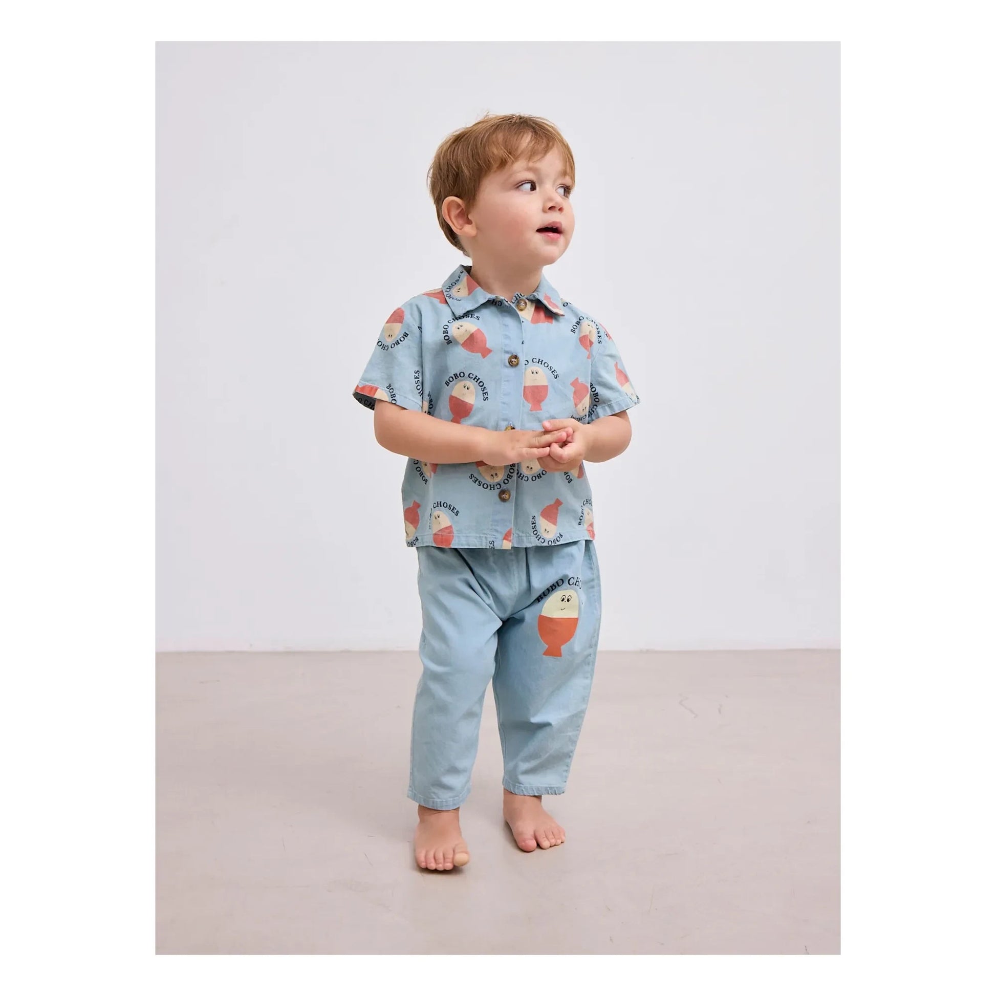 Bobo Choses - Bobo Denim Lightweight Pants | Light blue